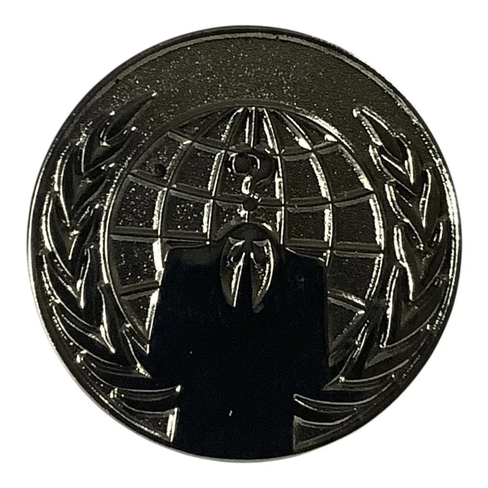 Anonymous Symbol Internet‎ Meme Lapel Pin Unisex Sliver Tone 1